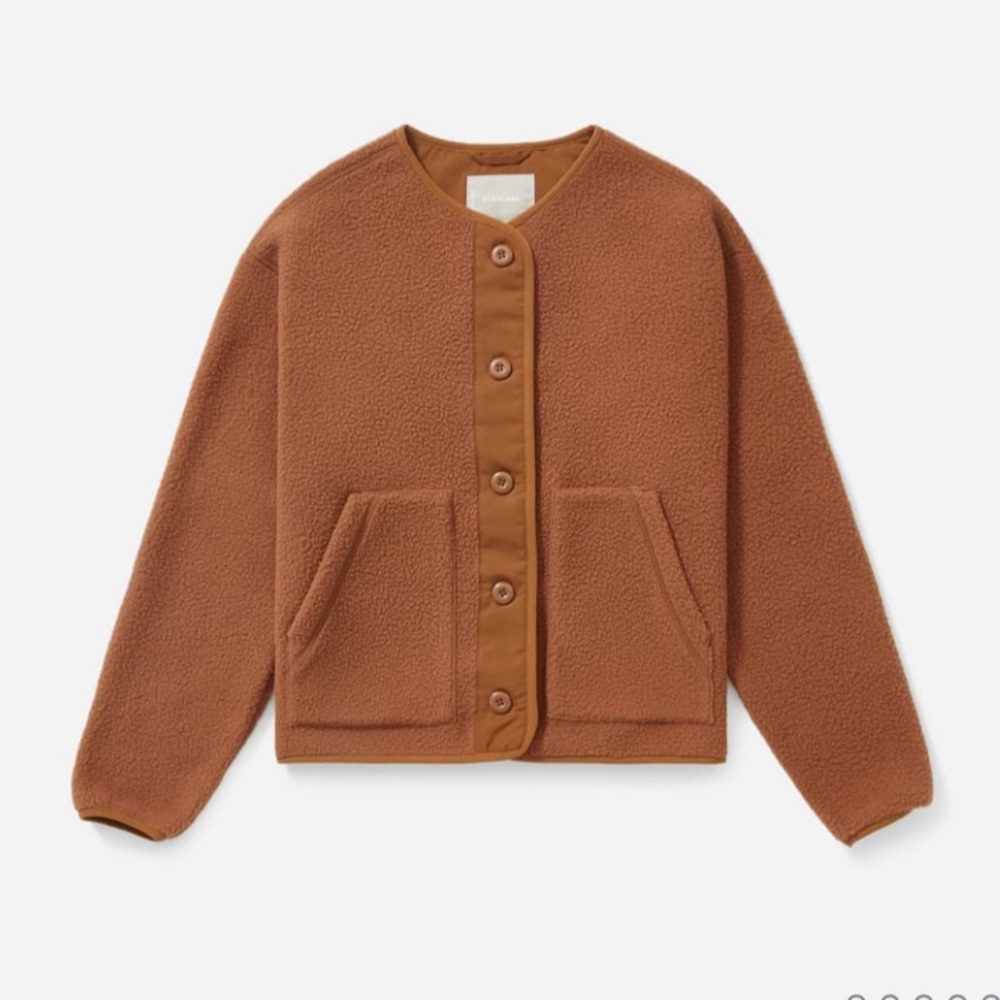 ISO Everlane ReNew Teddy Liner in Cocoa Brown